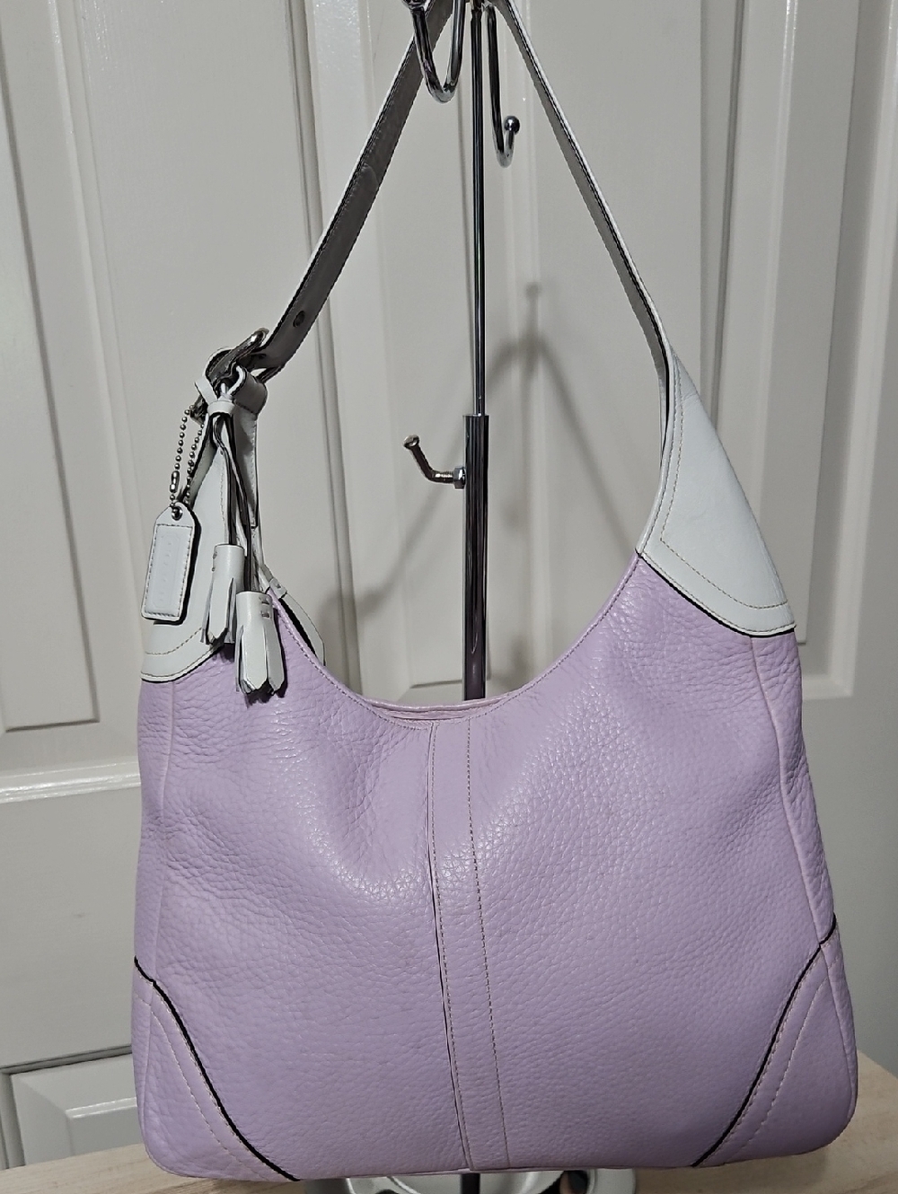 Coach EUC Y2K Ergo Lavender Leather Shoulder Bag